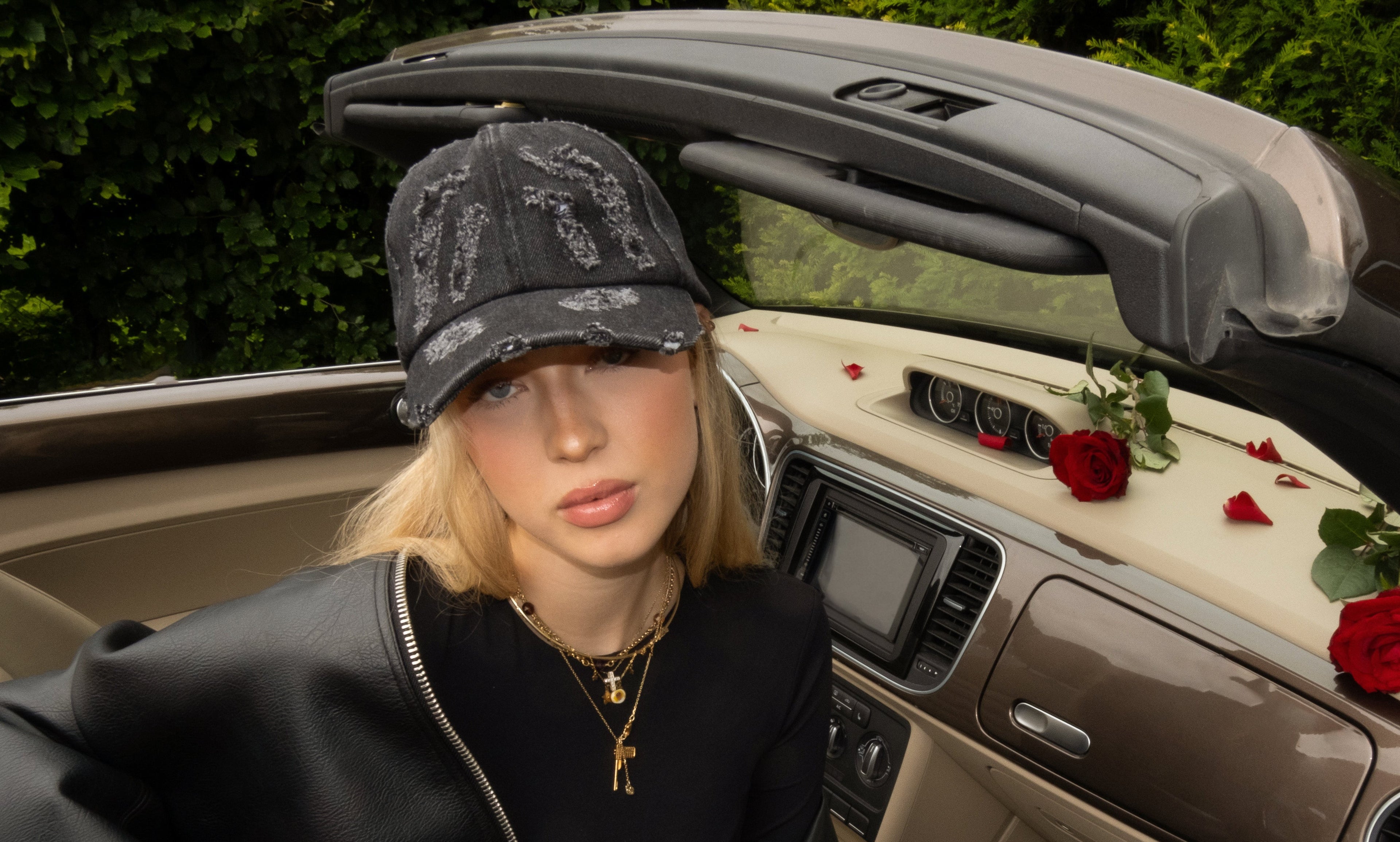 Distressed Jeans Hat