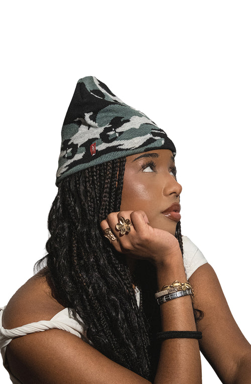 DARK CAMOUFLAGE BEANIE
